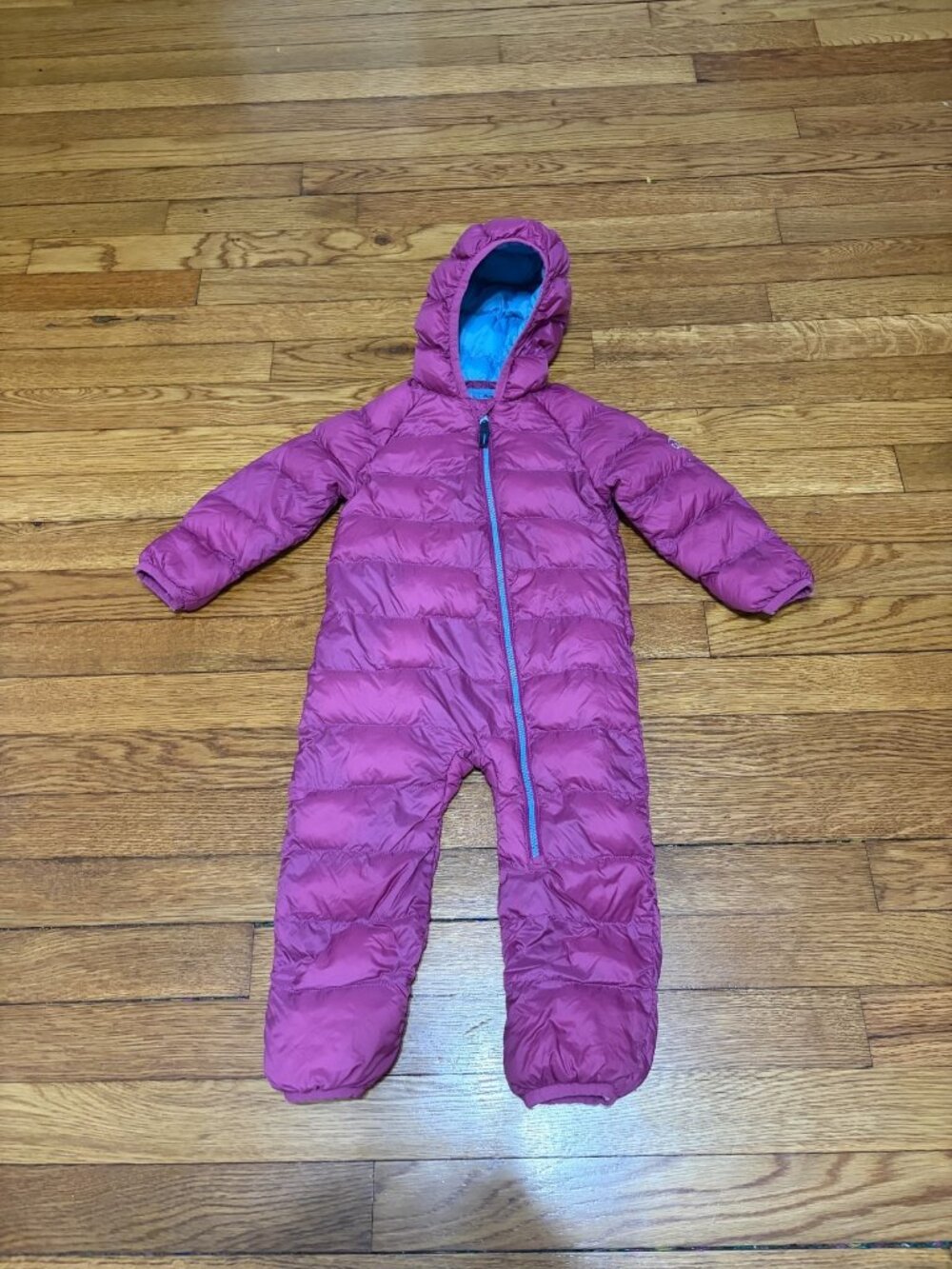 LL Bean Youth Toddler Snowsuit Down Insulated Bunting One Piece Sz 6-12 Months